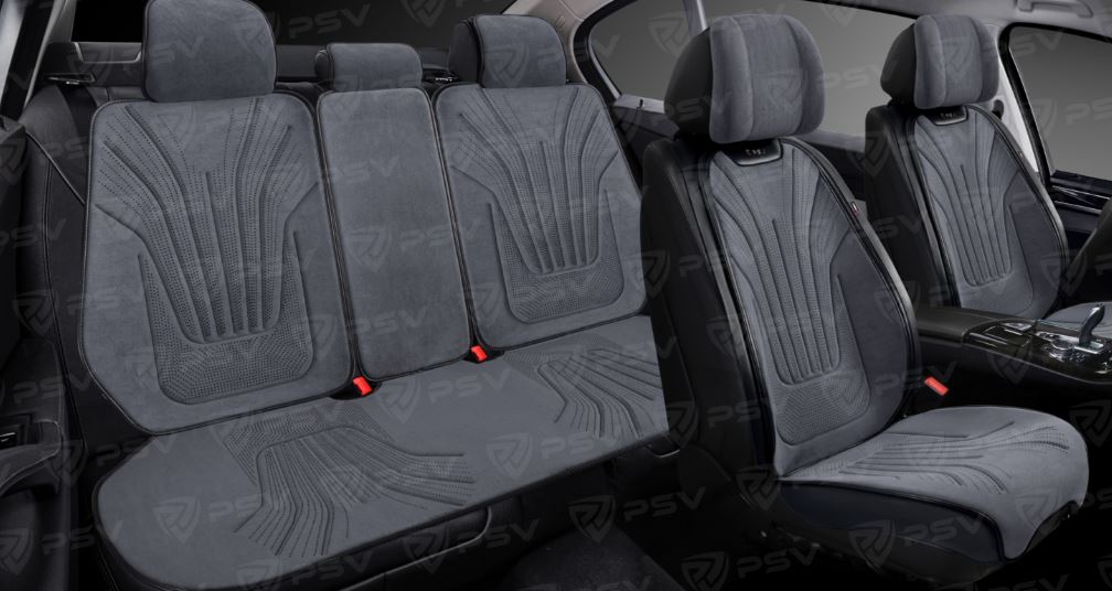 Накидки PSV Vulkan (Темно-Серый), комплект на весь салон, алькантара (НОВИНКА)