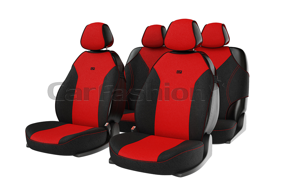 Комплект Накидок «BINGO» красный/черный/красный/LOGO черный 22009