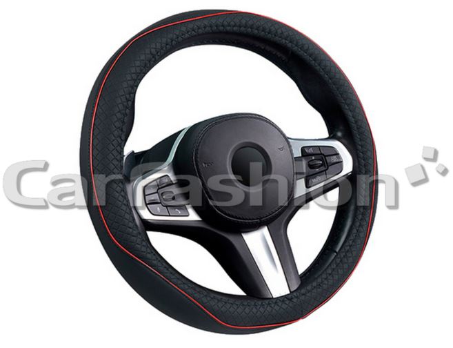 Оплётка на руль CARFASHION «CLUB S» черный/красный 31683