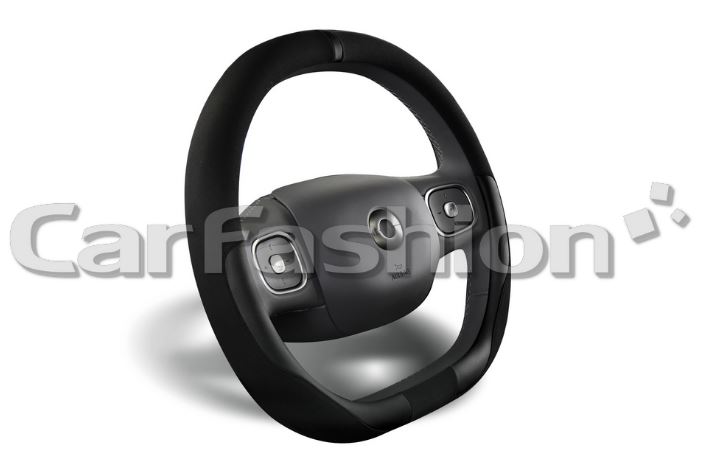 Оплётка на руль CARFASHION со скошенным низом «DRIVE» М черный/черный 31520