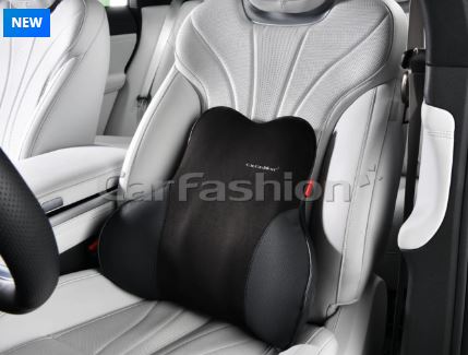 Подушка под поясницу замша/экокожа «VIBE» черный/черный/черный 41589