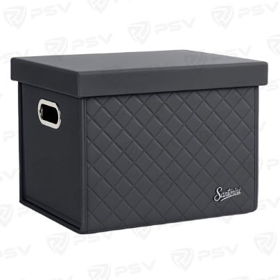 Саквояж органайзер в багажник и домашнего использования PSV Santorini Romb (30х30х40 см) Черный, эко