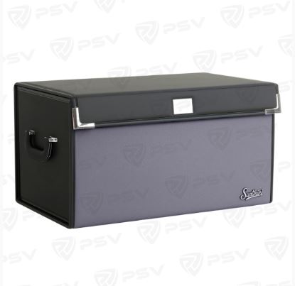 Саквояж органайзер в багажник и домашнего использования PSV Santorini Velur (30х30х55 см) Черно - Се