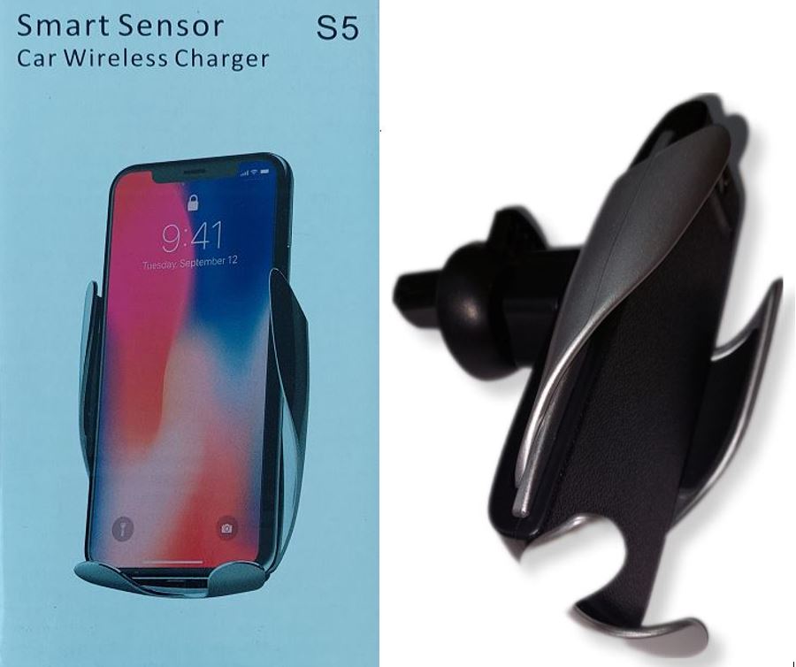 Держатель  Smart Sensor S5 безпрводная зарядка 2А, сенсорн механизм захвата телефона