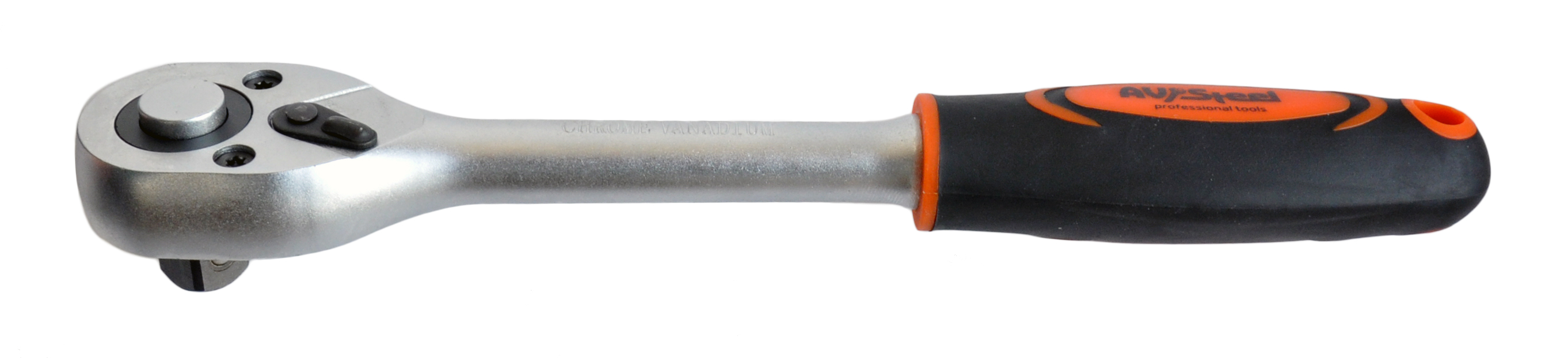 Трещотка 1/2" 45 зуба 255мм с двухкомпонентной ручкой "AV Steel"
