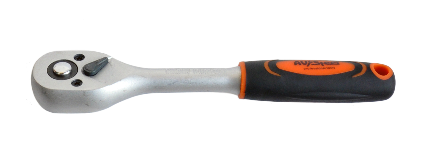 Трещотка 1/4" 72 зуба 155мм с двухкомпонентной ручкой "AV Steel" AV-508621