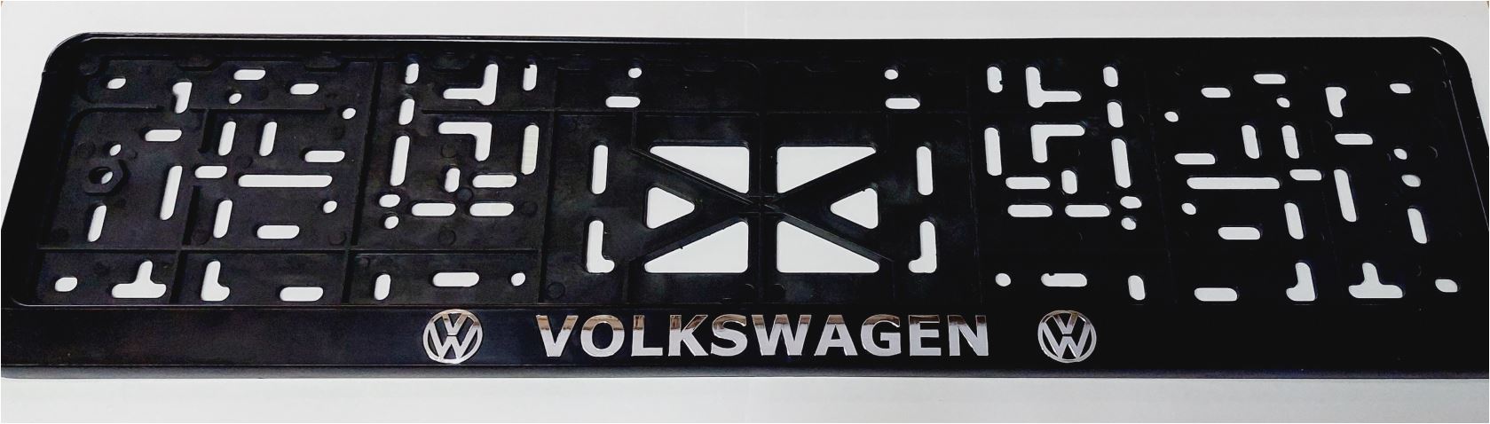 Рамка номера пластик с защелкой рельеф VOLKSWAGEN 112/1-STD-VW