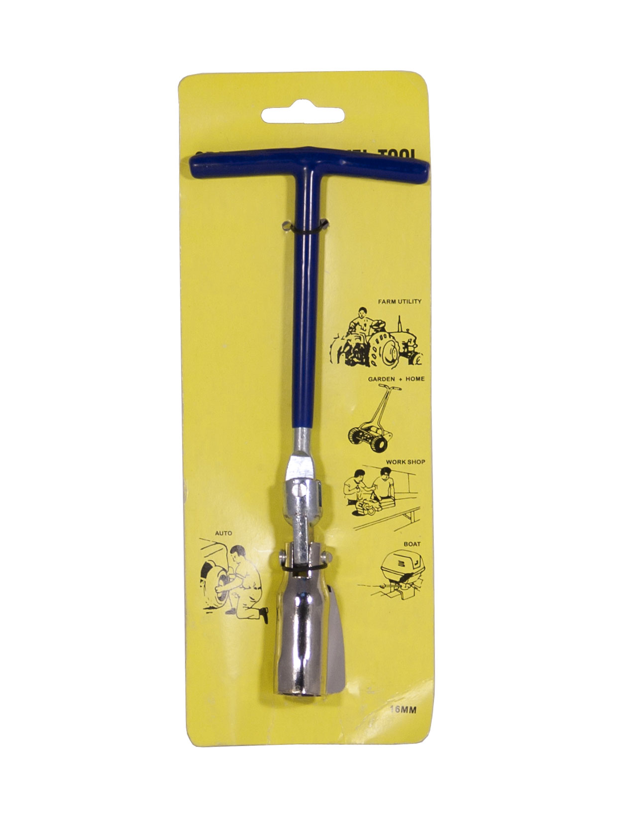 Ключ свечной с карданным шарниром, 16 мм