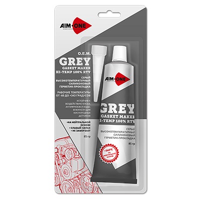 Герметик прокладок AIM-ONE GREY силиконовый (серый) 85г GM-GY0085 /1/12