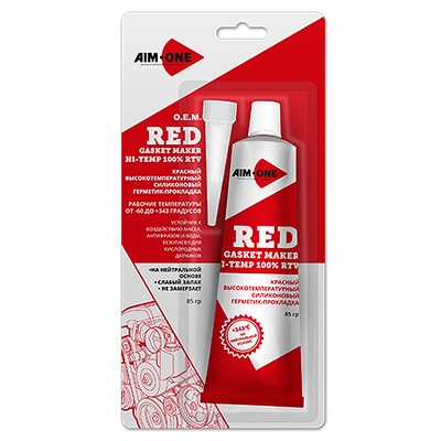 Герметик прокладок AIM-ONE RED силиконовый (красный) 85г GM-RD0085 /1/12