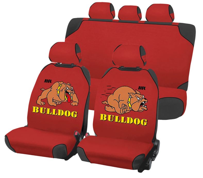 Накидки на сиденье HR «CARTOON», комплект, 22017, Красный, BULLDOG