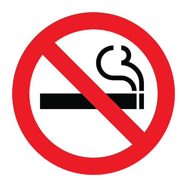 Наклейка  "Внимание: не курить..." белый фон упак