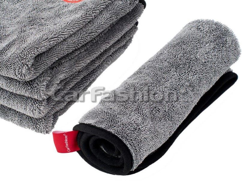 Автополотенце «FIBER» серый/черный 60х50 см CARFASHION