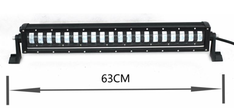 Фонарь светодиодный CT-168W  прожектор на крышу автомобиля 20 чипов-2525-62W (630*80*88MM) 12/24V