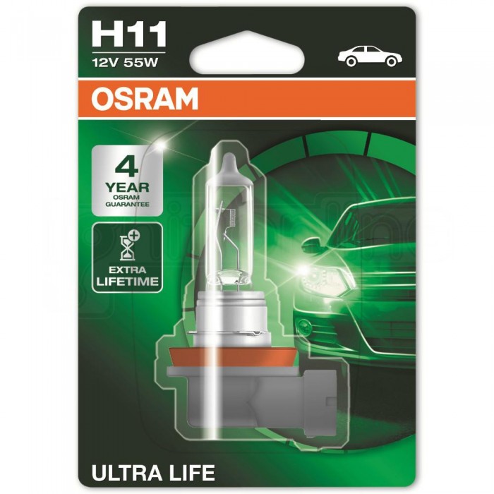 Автолампа H11 (55) PGJ19-2 ULTRA LIFE (блистер) 12V OSRAM /1/10 NEW