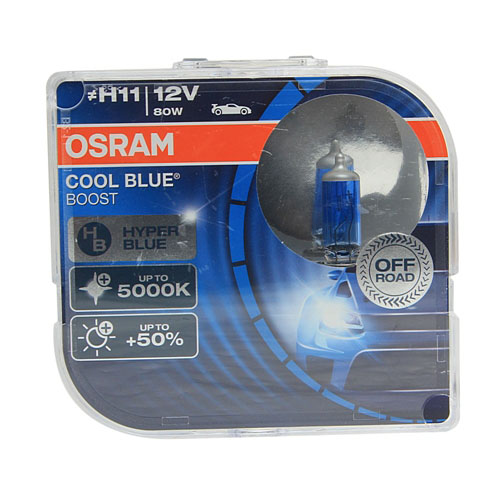 Автолампа H11 (80) PGJ19-2 +50% COOL BLUE BOOST 5000K (евробокс, 2шт) 12V OSRAM /1/10