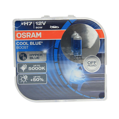Автолампа H7 (80) PX26d +50% COOL BLUE BOOST 5000K (евробокс, 2шт) 12V OSRAM /1/10