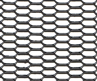 Сетка радиатора алюминий 100 х 30 см черная ячейки "сота" 20мм х 6мм DolleX DKS-033