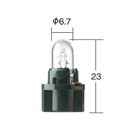 Автолампа T6.7 - пластик. цоколь (прозрач.) 14V 214mA KOITO кратно 10шт. 1550