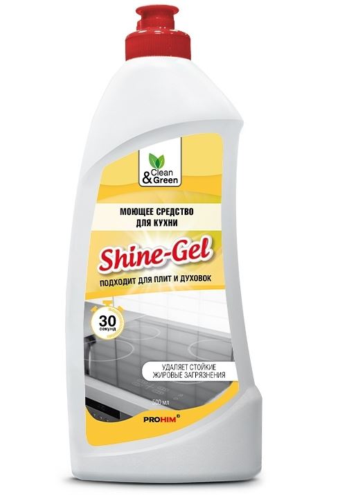 Моющее средство для кухни "Shine-Gel" (антижир, гель) 500 мл. Clean&Green CG8076