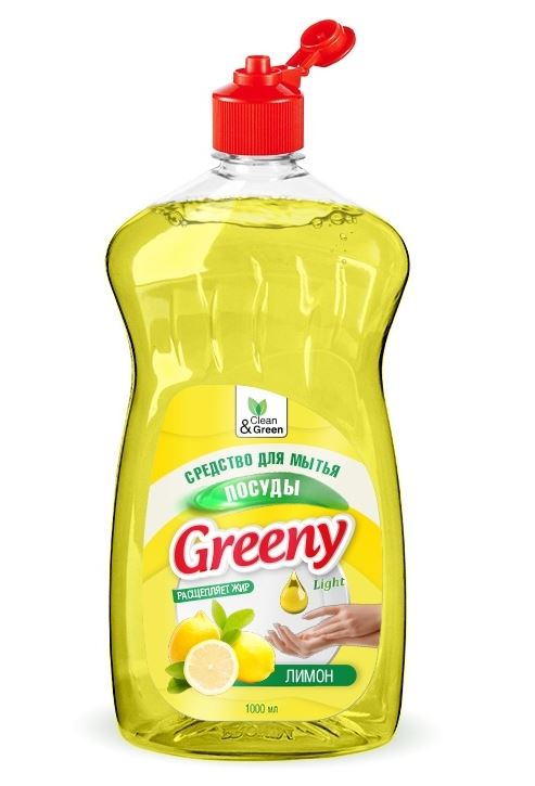 Средство для мытья посуды "Greeny" Light 1000 мл. Clean&Green CG8133