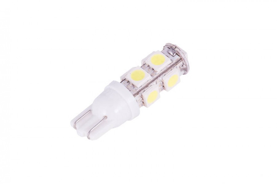 Автолампа T8 9SMD Маяк Led 12V (5050) WHITE (блистер, 2 шт.) (габарит)