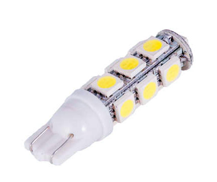 Автолампа T10 W2,1x9,5D Маяк Led 12V 13SMD WHITE (габарит, повторитель поворота)