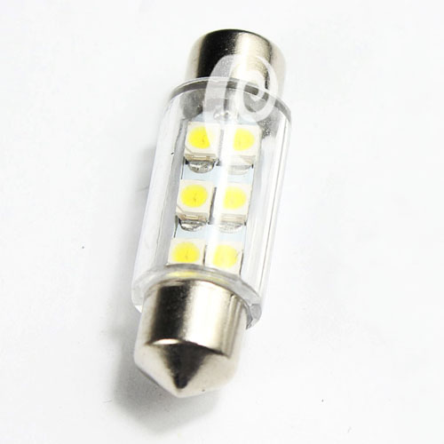 Автолампа T11x31 S8,5 Маяк Led 12V 6SMD (5,0x5,0) WHITE (салон, номерн. знак)