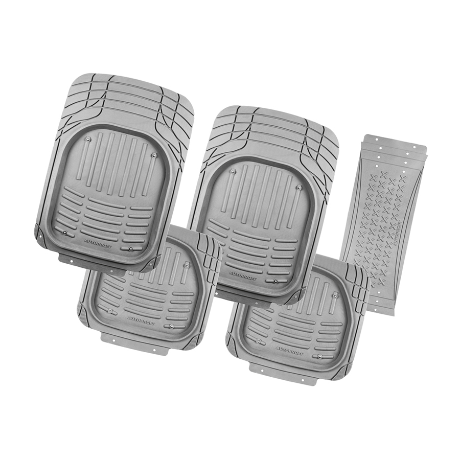 Коврики автомобильные AUTOPROFI универсальные, морозостойкие, ванночки, вырезаемые,  компл. из 5 пр