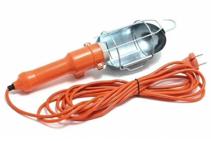 Лампа переноска 220V гаражная LP-22020 под лампу E27 до 60W, длина провода 20м