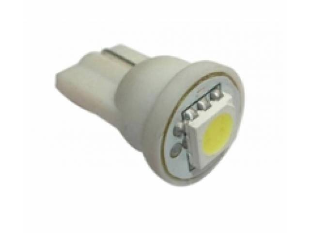 Автолампа T10 W2,1x9,5D Маяк Led 24V 1SMD WHITE  (габарит, повторитель поворота)