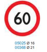 Наклейка   "Ограничение скорости (60 км)" (Ø16 см)упак