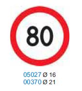 Наклейка   "Ограничение скорости (80 км)" (Ø16 см)упак