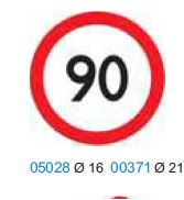 Наклейка  "Ограничение скорости (90 км)" (Ø16 см)упак