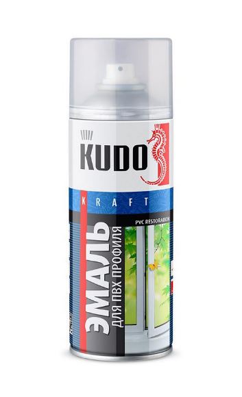 Краска-спрей KUDO для ПВХ-профиля белая (520 мл) (KU-6101)
