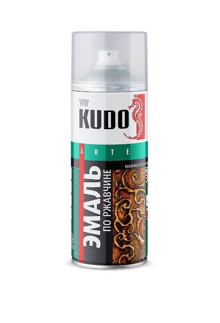 Краска-спрей KUDO молотковая, по ржавчине медная (520мл) (KU-3007)