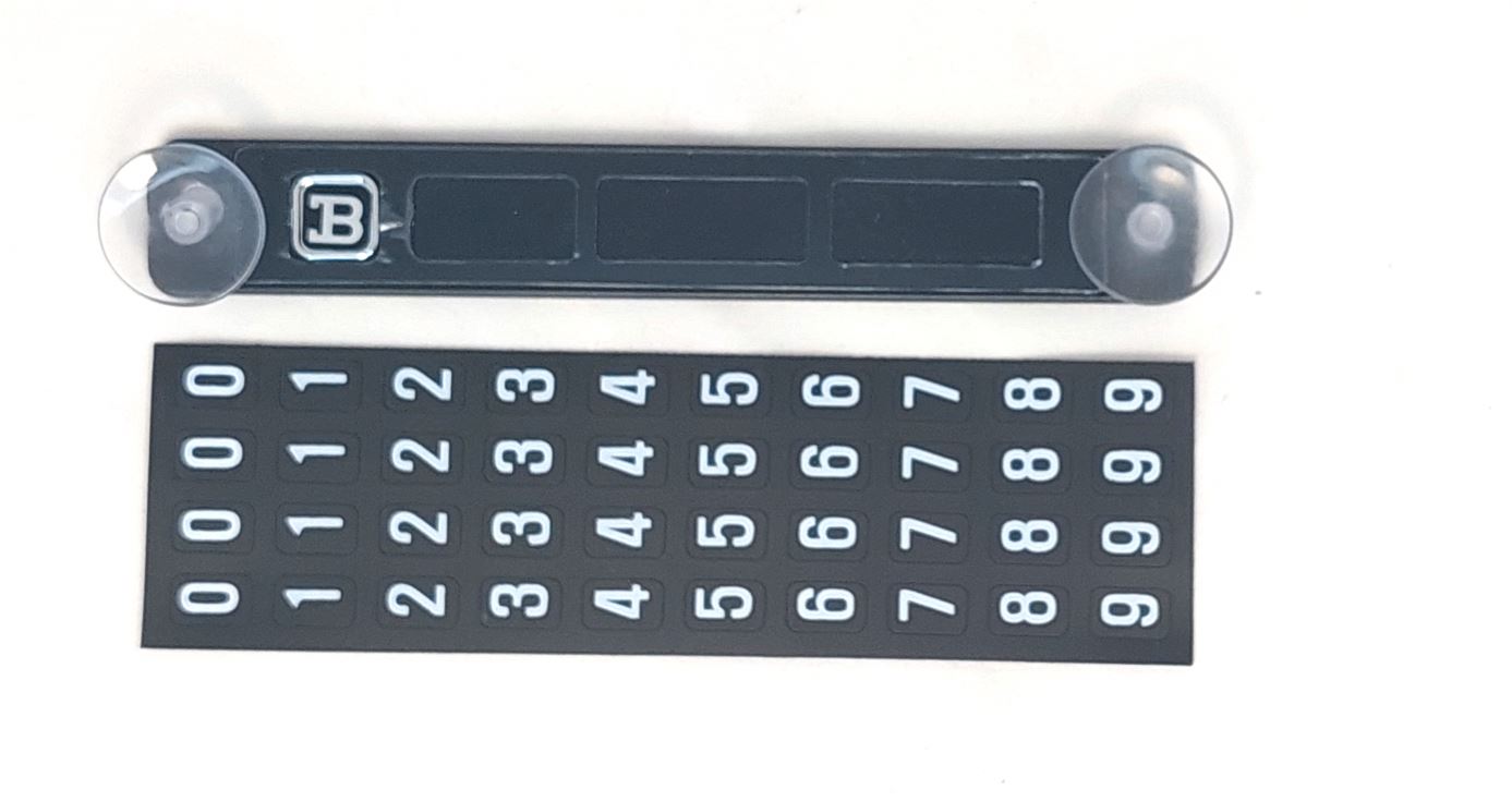 Визитка для авто на присосках, набор магнитных цифр, DA 658