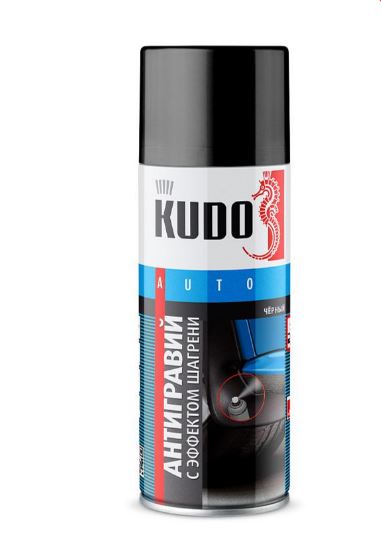 Мастика-антигравий KUDO чёрный с эффектом шагрени (520мл) (KU-5225)