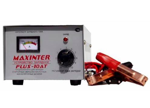 Зарядное устройство PLUS- 10AT MAXINTER (1А до 10А) (АКБ до 90А/ч) (трансф.) (10AT)