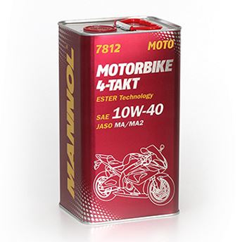 Масло MANNOL моторное   4-х тактное 10W40 Motorbike   (4л) синтетика