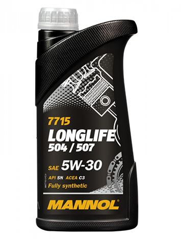 Масло MANNOL моторное  5W-30 Longlife 504/507 ( 1л) синтетика