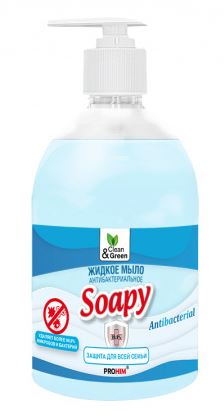 Жидкое мыло антибактериальное с дозатором 500 мл. Clean&Green CG8063 /1/6/