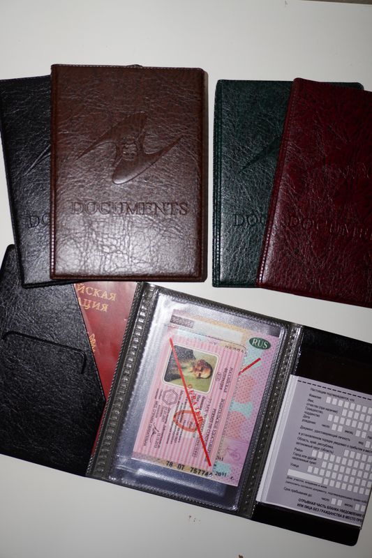 Автодокумент с паспортом, цвета в ассортименте