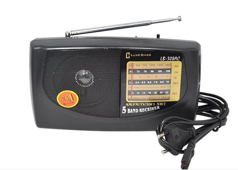 Радиоприемник LuxeBass LB-308AC, FM, УКВ, СВ, КВ, TV 220V+батарейки (нет в комплекте)