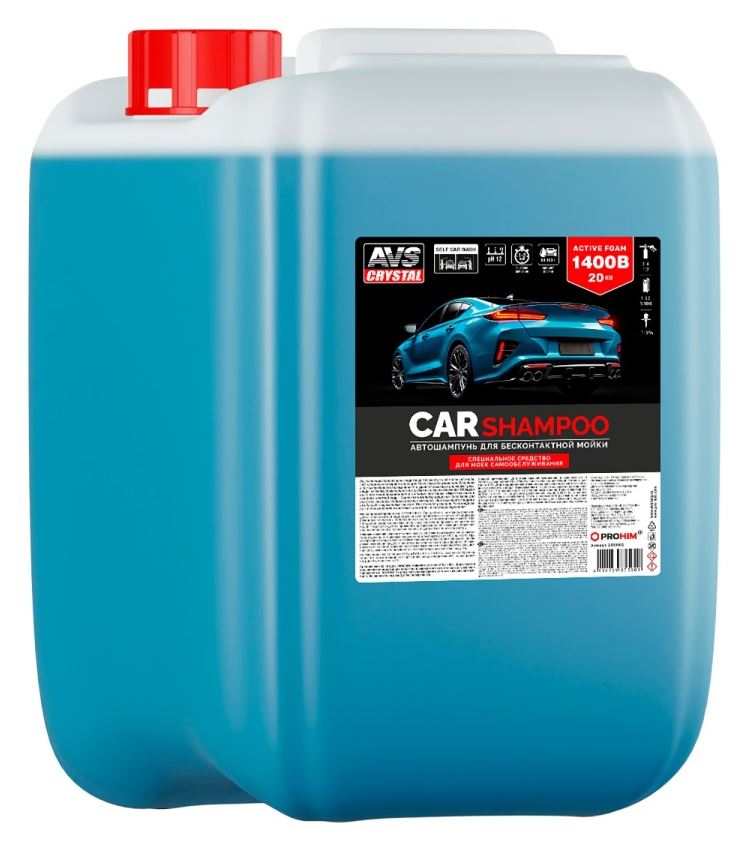 Автошампунь для б/к мойки AVS "Active Foam 1:4-7 1400B POWER CAREFUL 20 кг, шт