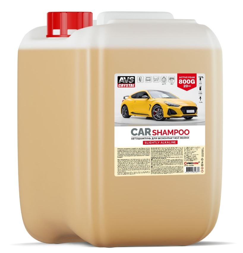 Автошампунь для б/к мойки AVS "Active Foam" 1:8-12 800G SLIGHTLY ALKALINE 20 кг, шт