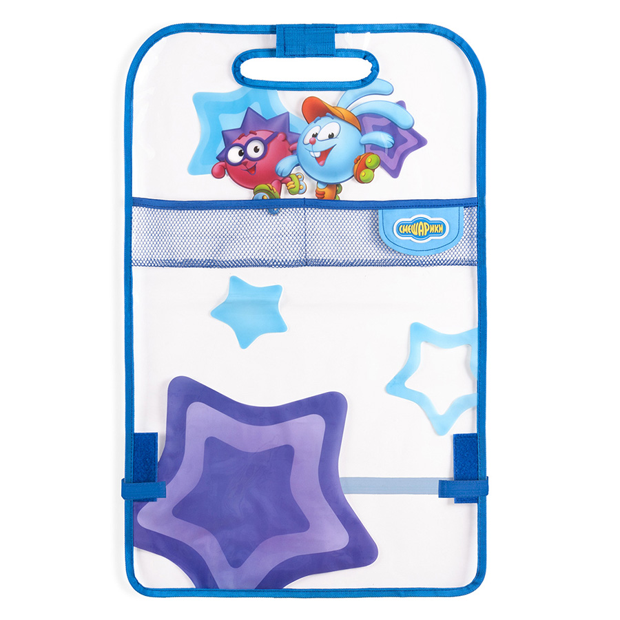 Кикмат "Смешарики", из мягкого, прозрачного ПВХ, для защиты спинки пер. сиденья от ног ребёнка под а