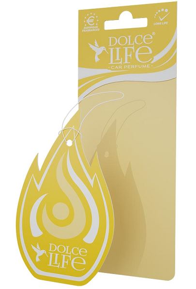 Ароматизатор подвесной картонный Dolce Life "Flame" с пробником аромата Ваниль /1/50/