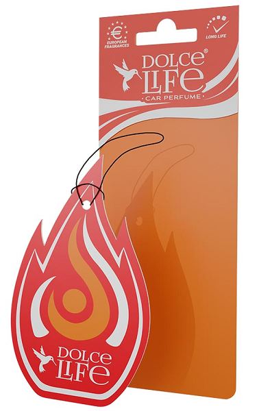 Ароматизатор подвесной картонный Dolce Life "Flame" с пробником аромата Боско /1/50/