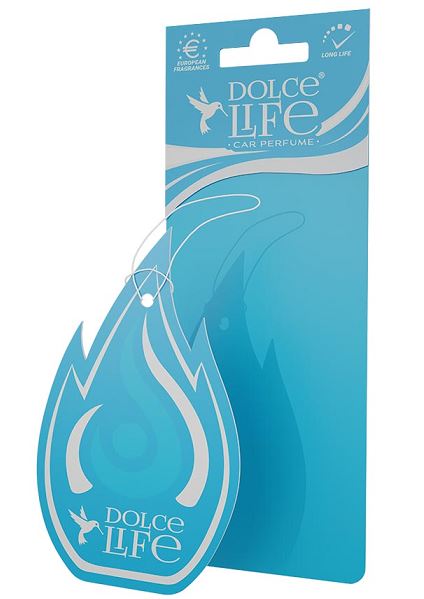 Ароматизатор подвесной картонный Dolce Life "Flame" с пробником аромата Океан  /1/50/